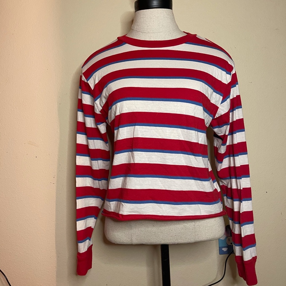Red, White and Blue long sleeve tee